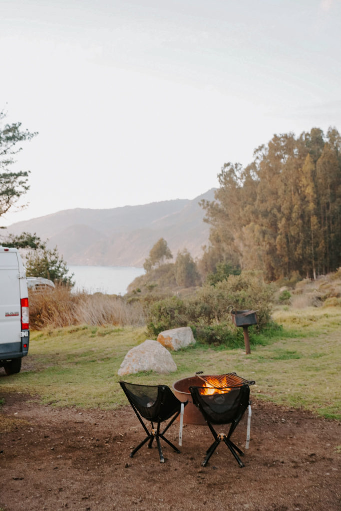 scenic campground in big sur