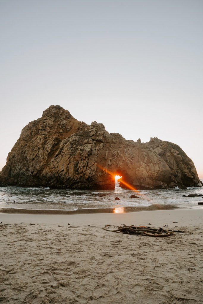 light rays between arch rock california