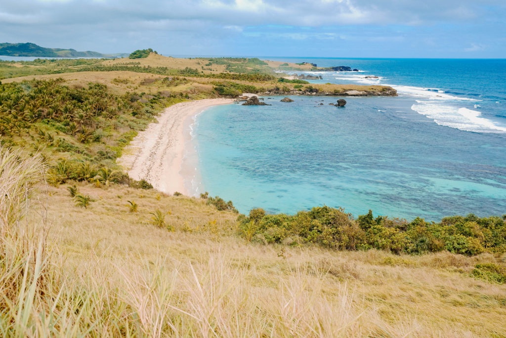 Hill overlooking beach in Philippines