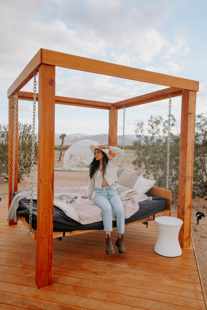 Joshua Tree Airbnb hanging day bed