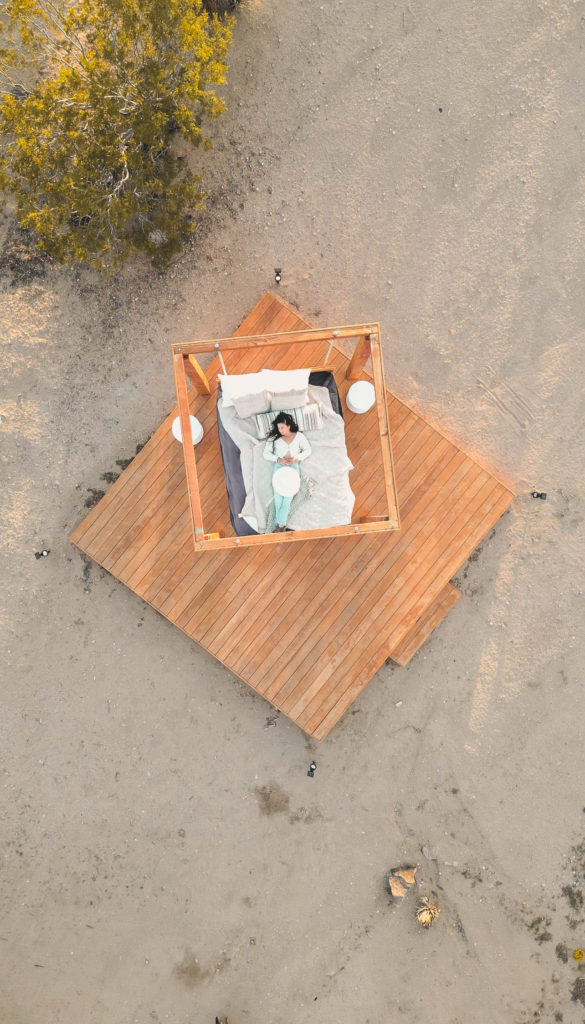 Joshua Tree Airbnb hanging day bed