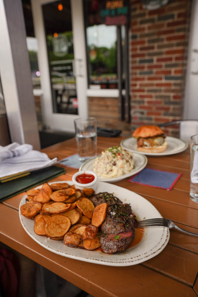 steak and potatoes in Main Street Meats