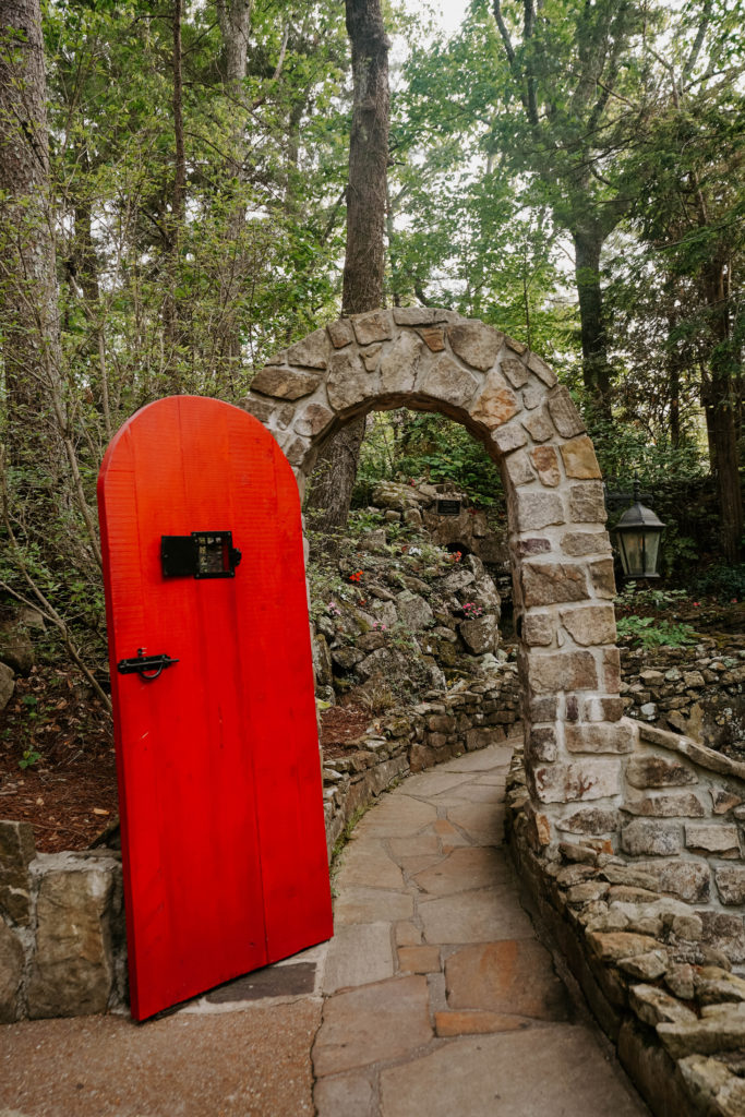 entry door in the forest