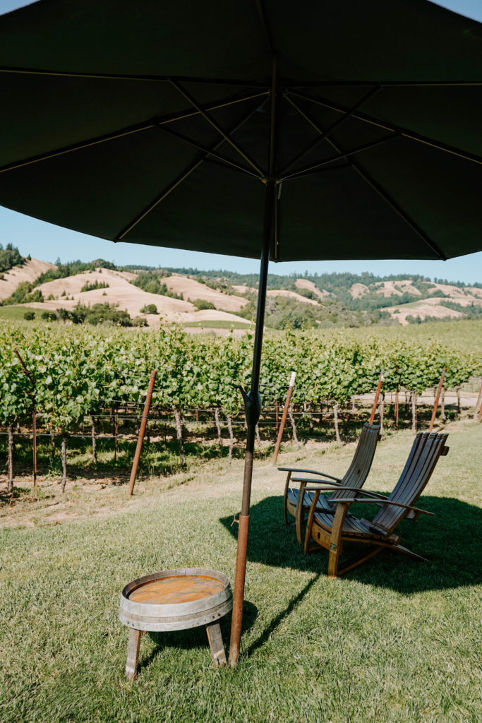 Winery with a view of rolling hills in Anderson Valley