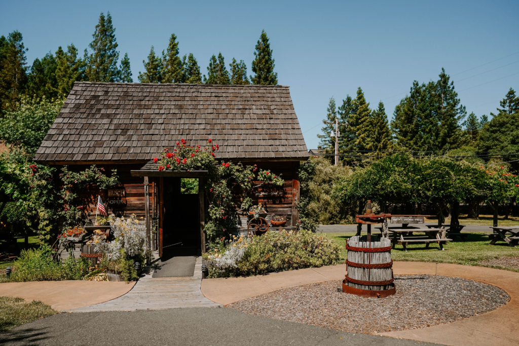 wooden cabin in Anderson Valley