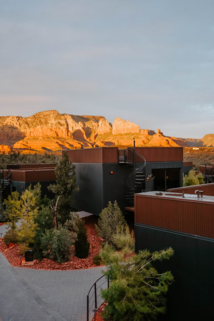 Sunset over Ambiente Sedona Travel