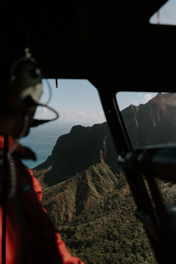 Na Pali coast view from helicopter