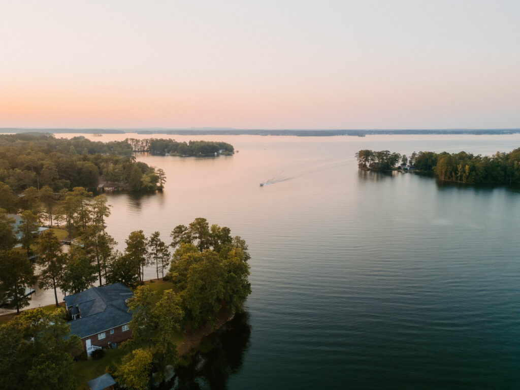 Sunset on Lake Murray near Columbia South Carolina 