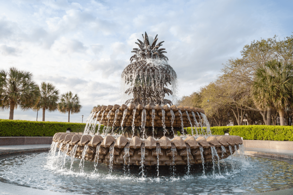 south carolina charleston waterfront park’s pineapple fountain