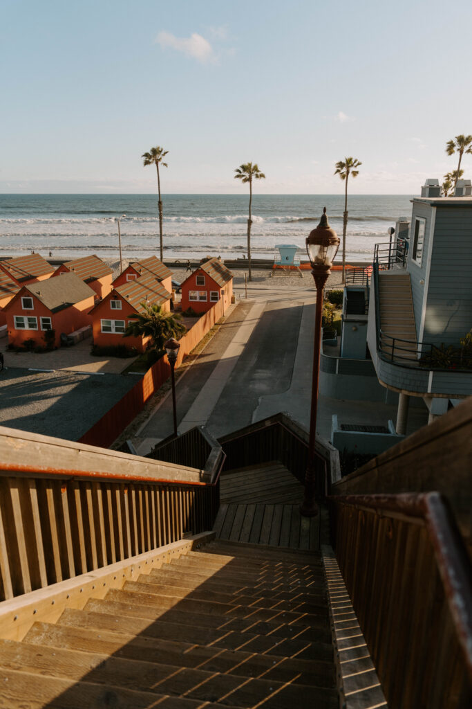 staircase leading to the ocean