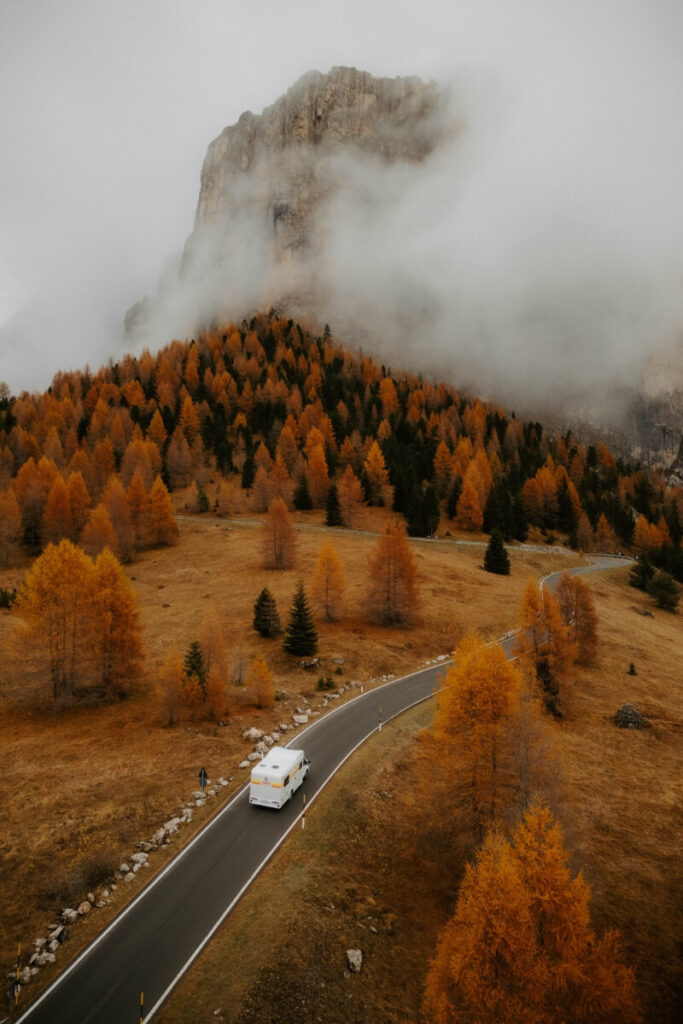 dolomites campervan road trip itinerary