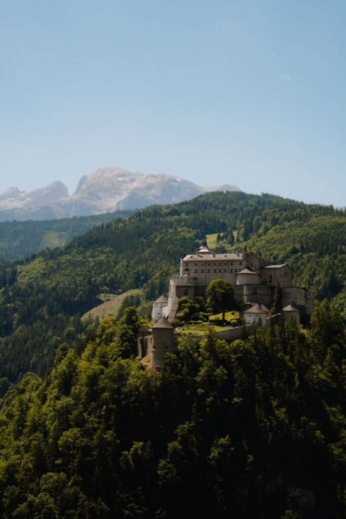 view of hohenwerfen castle austria