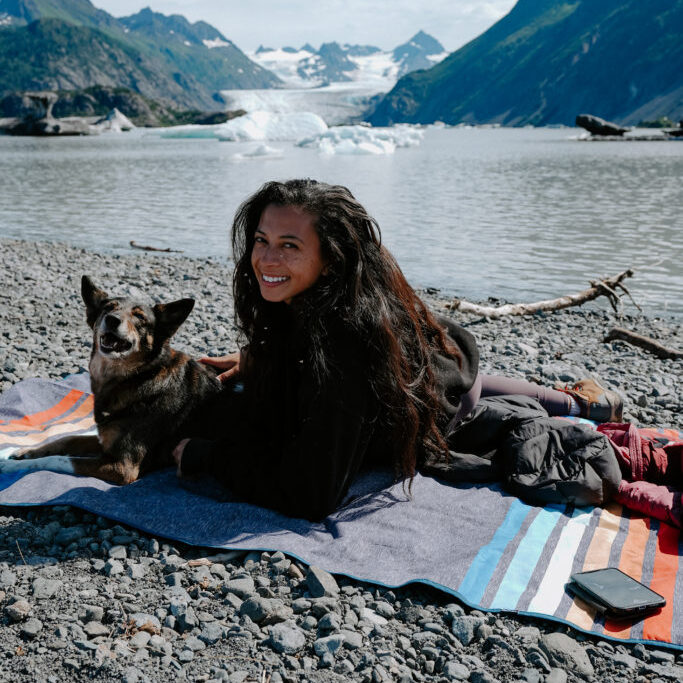glacier lake in Alaska's Kachemak Bay State Park