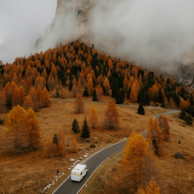 dolomites campervan road trip itinerary